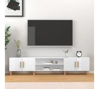 vidaXL Mobile porta TV Bianco lucido 180x31,5x40 cm Legno multistrato