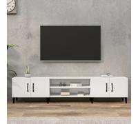 vidaXL Mobile Porta TV Bianco Lucido 180x31,5x40 cm Legno Multistrato
