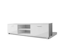 vidaXL Mobile Porta TV Bianco Mensole Laccato Lucido MDF 140x40,5x35 cm