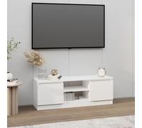 vidaXL Mobile Porta TV con Anta Bianco 102x30x36 cm