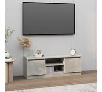vidaXL Mobile porta TV con anta Grigio Cemento 102x30x36 cm