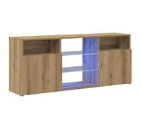 vidaXL Mobile Porta TV con LED Artigianale 120x30x50 cm Multistrato, Supporto TV, Mobile multimediale, consolle TV, Mobile HiFi