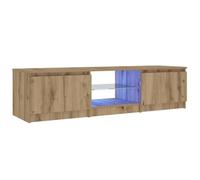 vidaXL Mobile Porta TV con LED Artigianale 140x40x35,5 cm Multistrato, Supporto TV, Mobile multimediale, consolle TV, Mobile HiFi