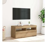 vidaXL Mobile Porta TV con LED Artigianale 90x35x40 cm Multistrato, Supporto TV, Mobile multimediale, consolle TV, Mobile HiFi