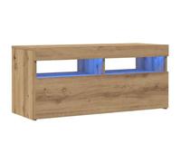 vidaXL Mobile Porta TV con LED Artigianale 90x35x40 cm Multistrato, Supporto TV, Mobile multimediale, consolle TV, Mobile HiFi