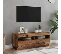 vidaXL Mobile Porta TV con LED Legno Antico 100x35x40 cm Truciolato