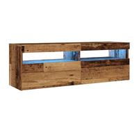 vidaXL Mobile Porta TV con LED Legno Antico 120x35x40 cm Multistrato, Armadio ad Alta fedeltà, Centro di intrattenimento, Armadio TV