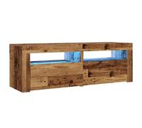 vidaXL Mobile Porta TV con LED Legno Antico 120x35x40 cm Multistrato, Supporto TV, Mobile multimediale, consolle TV, Mobile HiFi