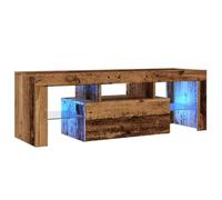 vidaXL Mobile porta TV 120x36,5x40 cm Legno Antico con LED Multistrato
