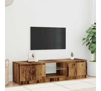 vidaXL Mobile Porta TV con LED Legno Antico 140x40x36 cm Multistrato, Supporto TV, Mobile multimediale, consolle TV, Mobile HiFi