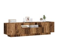 vidaXL Mobile Porta TV con LED Legno Antico 160x35x40 cm Truciolato, Supporto TV, Mobile multimediale, consolle TV, Mobile HiFi