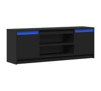 vidaXL Mobile Porta TV con LED Nero 139,5x34x50 cm in Truciolato, Mobile TV con luci LED, credenza TV, Mobile dispositivi multimediali, Supporto TV