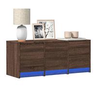 vidaXL Mobile Porta TV con LED Rovere Marrone 97x34x40 cm Truciolato, mobile TV con luci LED, credenza TV, mobile dispositivi multimediali