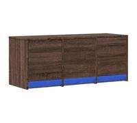 vidaXL Mobile Porta TV con LED Rovere Marrone 97x34x40 cm Truciolato, mobile TV con luci LED, credenza TV, mobile dispositivi multimediali