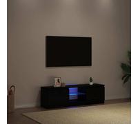 vidaXL - Mobile Porta TV con LED Rovere Nero 120x30x36 cm Multistrato