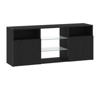 vidaXL Mobile Porta TV con LED Rovere Nero 120x30x50 cm Multistrato