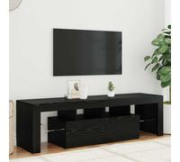 vidaXL - Mobile Porta TV con LED Rovere Nero 140x36,5x40 cm Truciolato