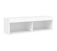 vidaXL Mobile Porta TV con Luci LED Bianco 100x30x30 cm