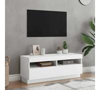 vidaXL Mobile Porta TV con Luci LED Bianco 100x35x40 cm