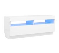 vidaXL Mobile Porta TV con Luci LED Bianco 100x35x40 cm