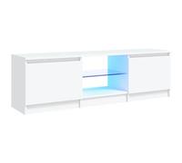 Mobile Porta TV con Luci LED Bianco 120x30x35,5 cm
