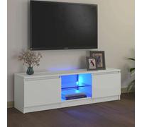 Mobile Porta TV con Luci LED Bianco 120x30x35,5 cm