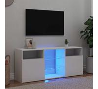 vidaXL Mobile Porta TV con Luci LED Bianco 120x30x50 cm