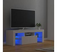 vidaXL Mobile Porta TV con Luci LED Bianco 120x35x40 cm