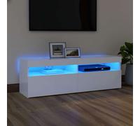 vidaXL Mobile Porta TV con Luci LED Bianco 120x35x40 cm