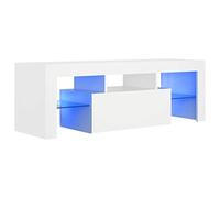 Mobile Porta TV con Luci LED Bianco 120x35x40 cm