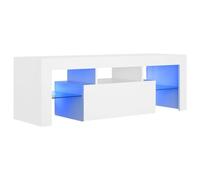 vidaXL Mobile Porta TV con Luci LED Bianco 120x35x40 cm