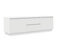 vidaXL Mobile Porta TV con Luci LED Bianco 160,5x41x50 cm, Mobile TV, credenza TV, Armadio Hi-Fi, banco TV, Mobile Porta TV, Mobile multimediale