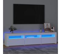 vidaXL Mobile Porta TV con Luci LED Bianco 180x35x40 cm