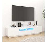 VidaXL Mobile Porta TV con Luci LED Bianco 180x35x40 cm