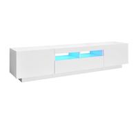 VidaXL Mobile Porta TV con Luci LED Bianco 180x35x40 cm