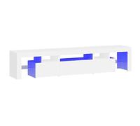 vidaXL Mobile Porta TV con Luci LED Bianco 200x36,5x40 cm