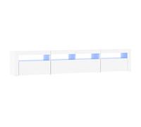vidaXL Mobile Porta TV con Luci LED Bianco 210x35x40 cm
