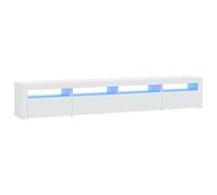 vidaXL Mobile Porta TV con Luci LED Bianco 240x35x40 cm