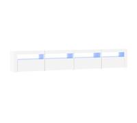vidaXL Mobile Porta TV con Luci LED Bianco 240x35x40 cm