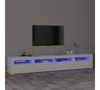 Mobile porta tv con luci led bianco 240x35x40 cm