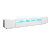 vidaXL Mobile Porta TV con Luci LED Bianco 260x35x40 cm