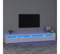 vidaXL Mobile Porta TV con Luci LED Bianco 270x35x40 cm