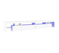 vidaXL Mobile Porta TV con Luci LED Bianco 290x36,5x40 cm
