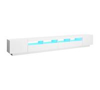 vidaXL Mobile Porta TV con Luci LED Bianco 300x35x40 cm