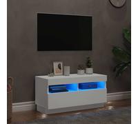 vidaXL Mobile Porta TV con Luci LED Bianco 80x35x40 cm