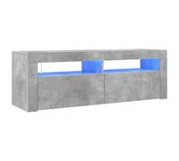 vidaXL Mobile Porta TV con Luci LED Grigio Cemento 120x35x40 cm