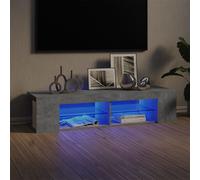 vidaXL Mobile Porta TV con Luci LED Grigio Cemento 135x39x30 cm