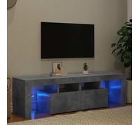 vidaXL Mobile Porta TV con Luci LED Grigio Cemento 140x36,5x40 cm