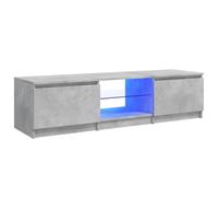 vidaXL Mobile Porta TV con Luci LED Grigio Cemento 140x40x36 cm