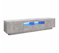 VidaXL Mobile Porta TV con Luci LED Grigio Cemento 180x35x40 cm